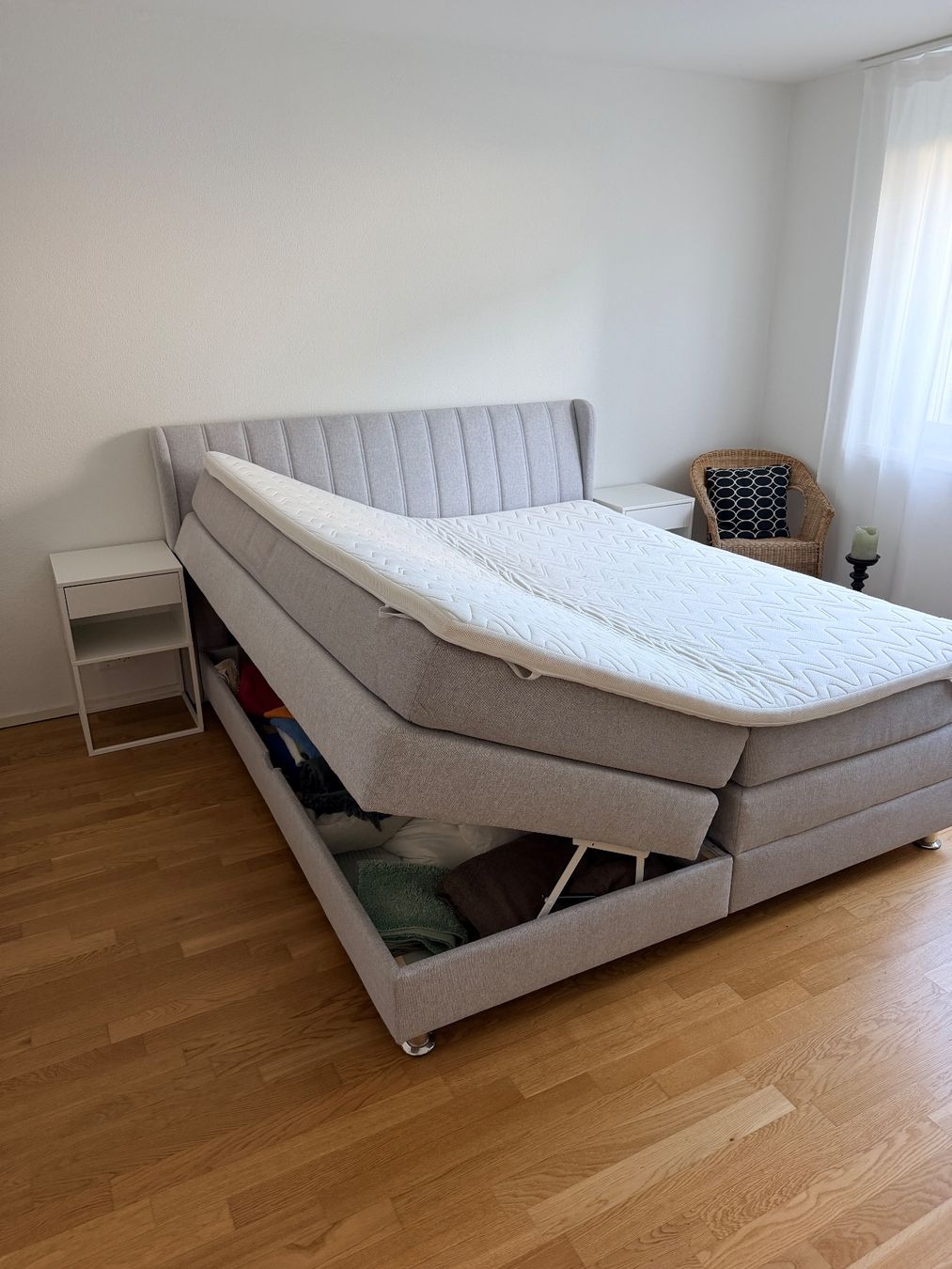 Letti: Boxspringbett / Bettgestell grau, 180x200 – Usato da Dottikon venduto da luc_zd8x 4