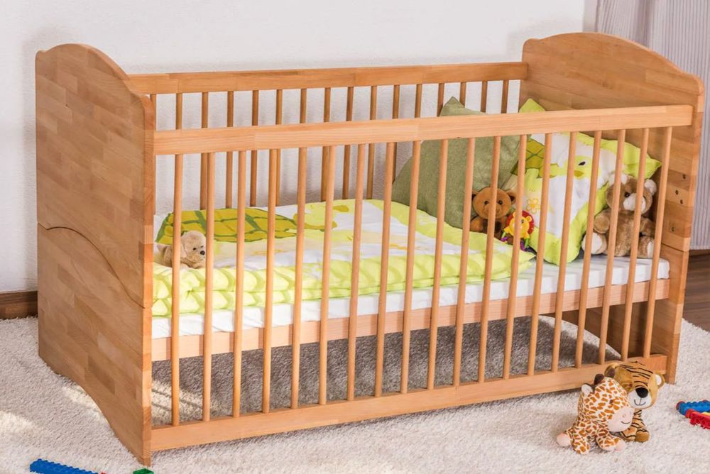 Babybett Gitterbett Buche Massiv natur geölt (Gebraucht) in Müswangen ...