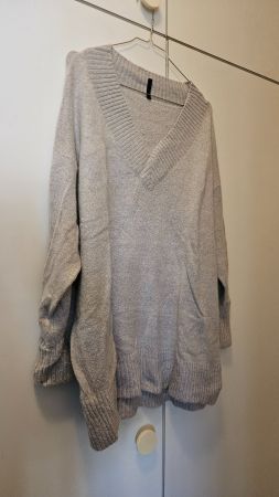 Maglione grigio chiaro acrilico tg.L Chicorée