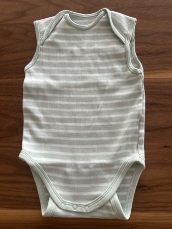 Body gestreift Mint Weiss Grösse 68 (3-6 Monate)