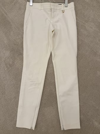 Low rise straight trousers