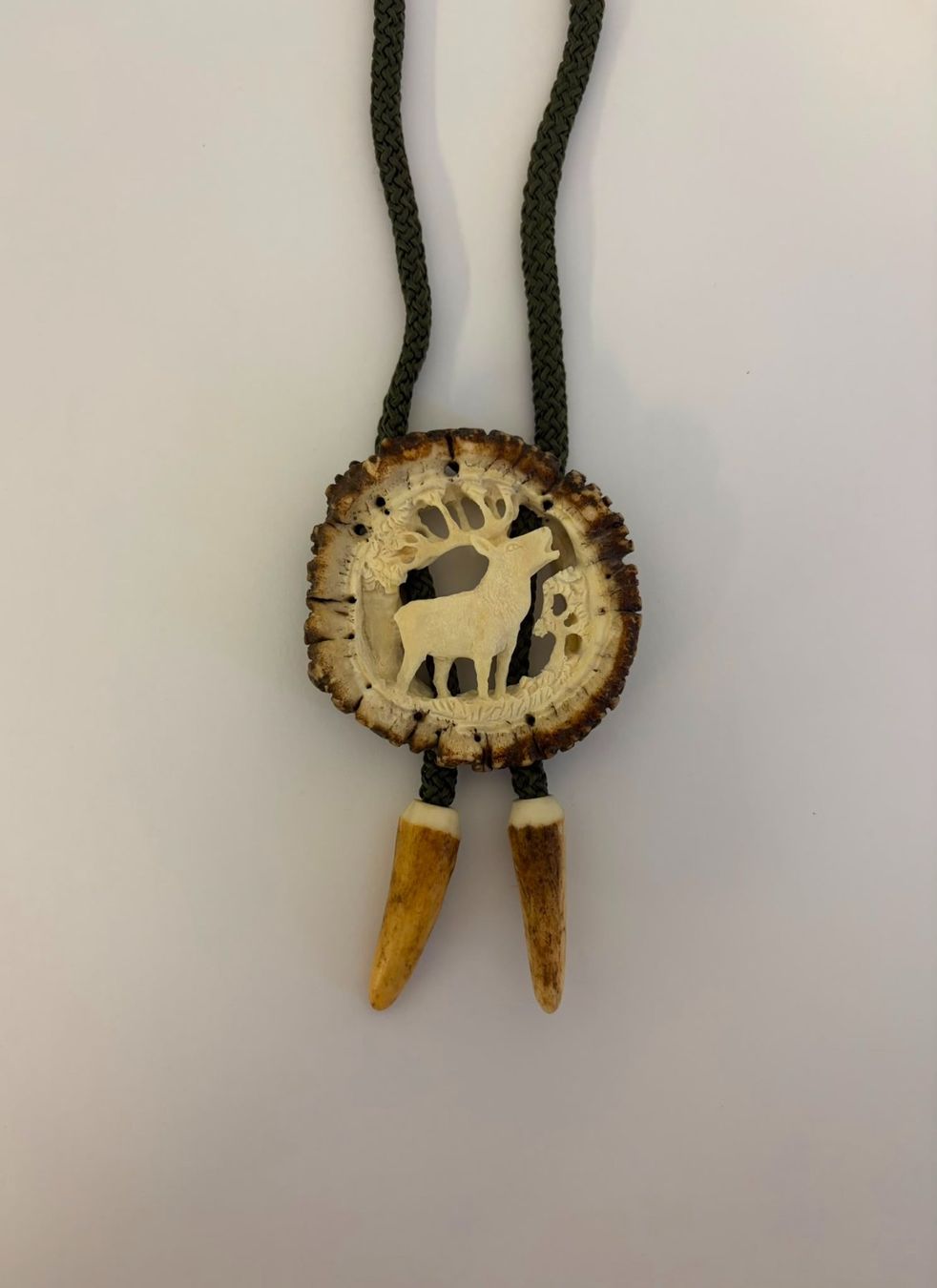 Anhänger: Hirschrose mit Hirsch-Motiv – Neu (gemäss Beschreibung) aus Hendschiken von Lueem_Jagdreisen
