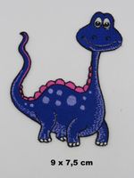 Lustiger DINO - Aufnäher -Aufbügler - Stickerei - 9x7,5cm