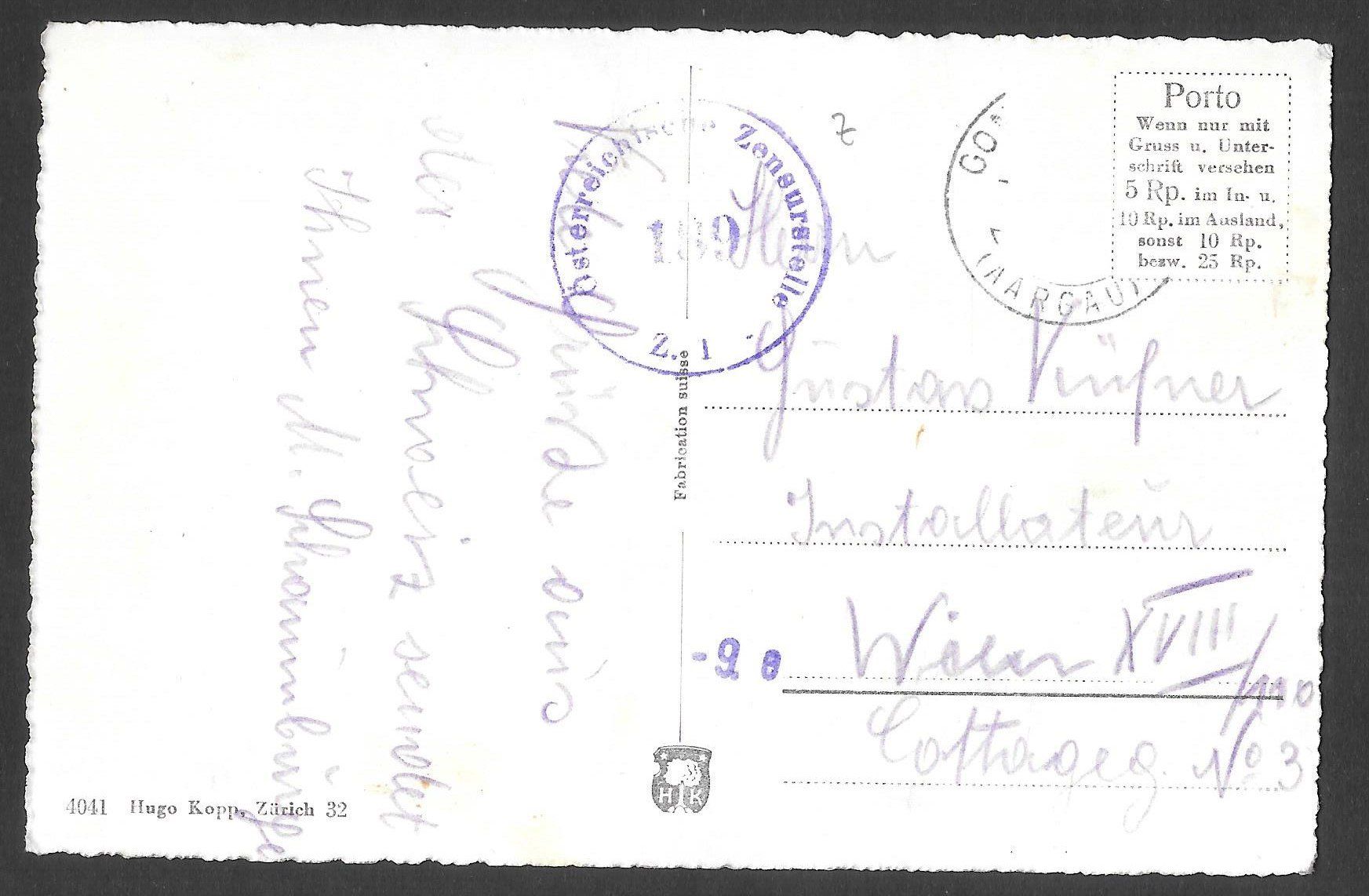 Cartoline postali: Gontenschwil Gesamtansicht – Usato da Olten venduto da clotaldi 1