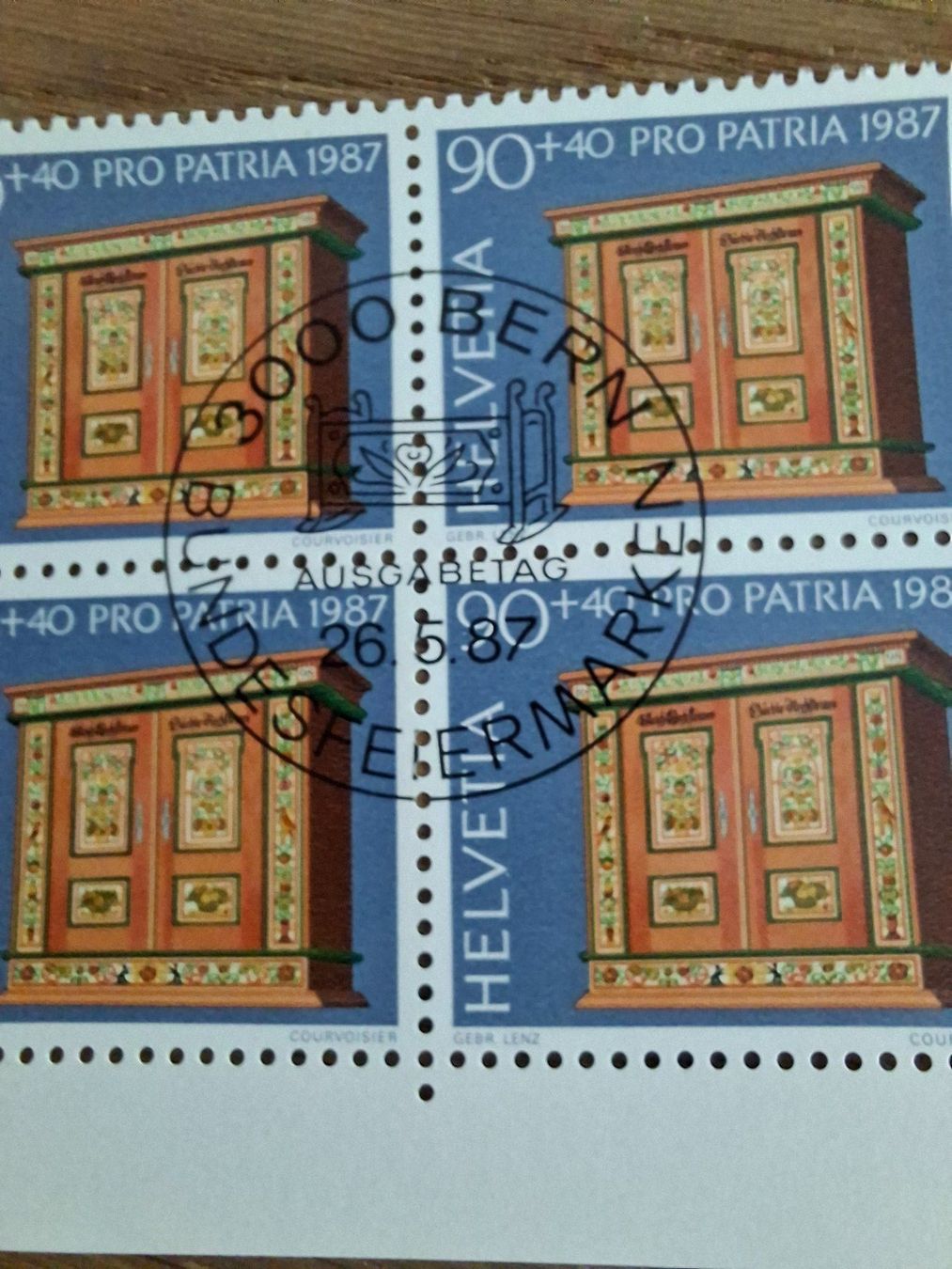 Tutti i francobolli: 4er Blocks: Pro Patria 1987 – Nuovo (secondo la descrizione) da Hinterkappelen venduto da 1399 9
