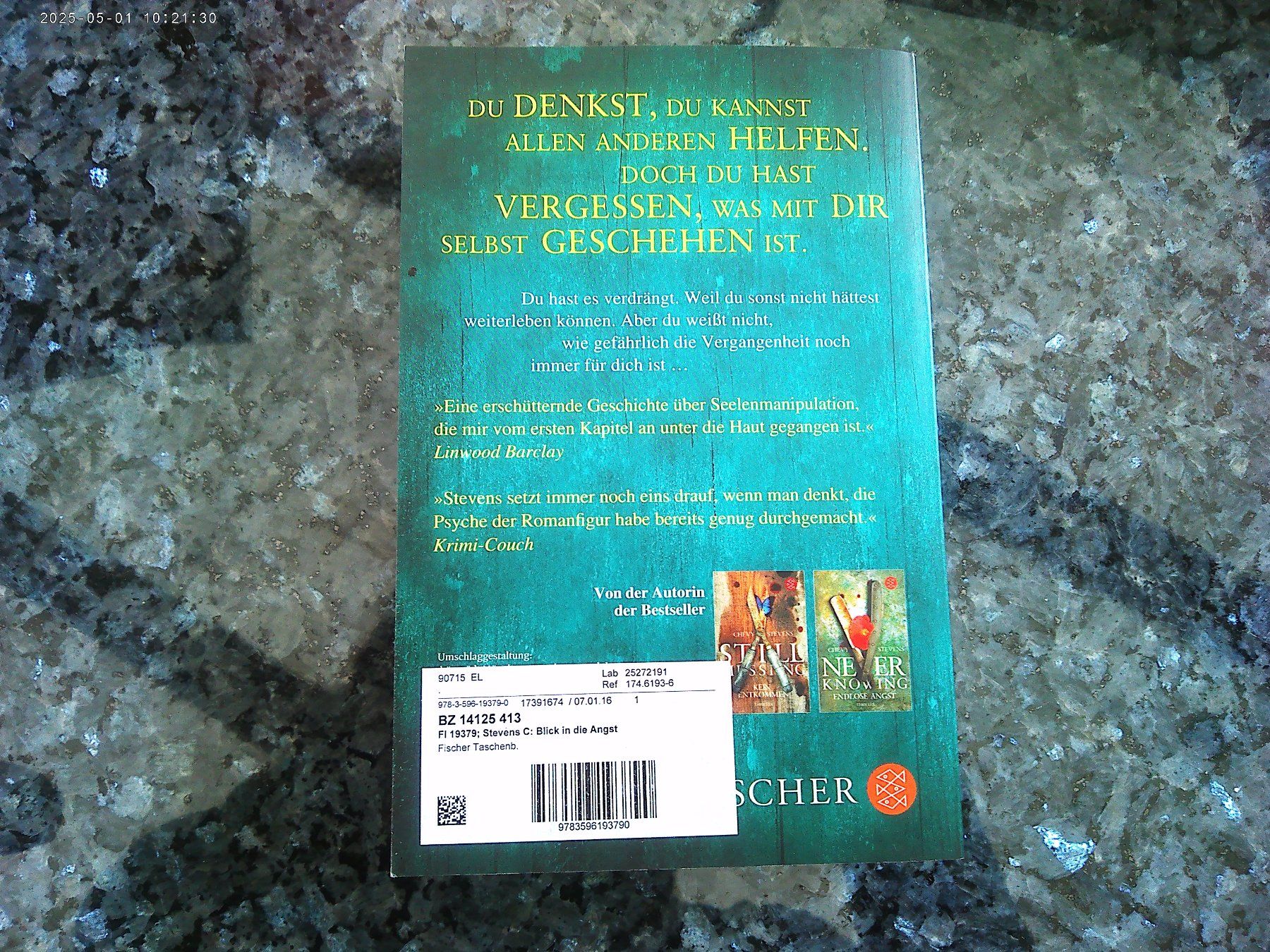 Libri: Blick in die Angst von Chevy Stevens – Usato da reitnau venduto da Sib7 1