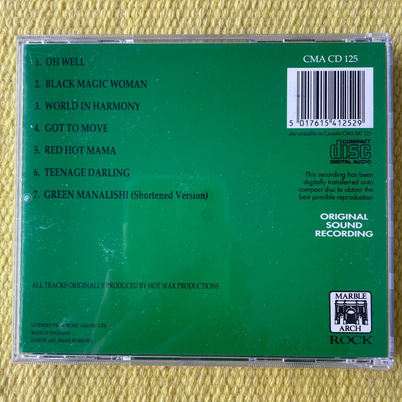 CD: FLEETWOOD MAC-LIVE – Usato da Rorschacherberg venduto da CD-Roli 1