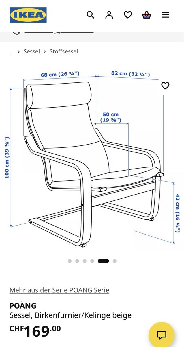 Ikea Poltrone: POÄNG-Sessel von IKEA – Usato da Gisikon venduto da mondobirma 4