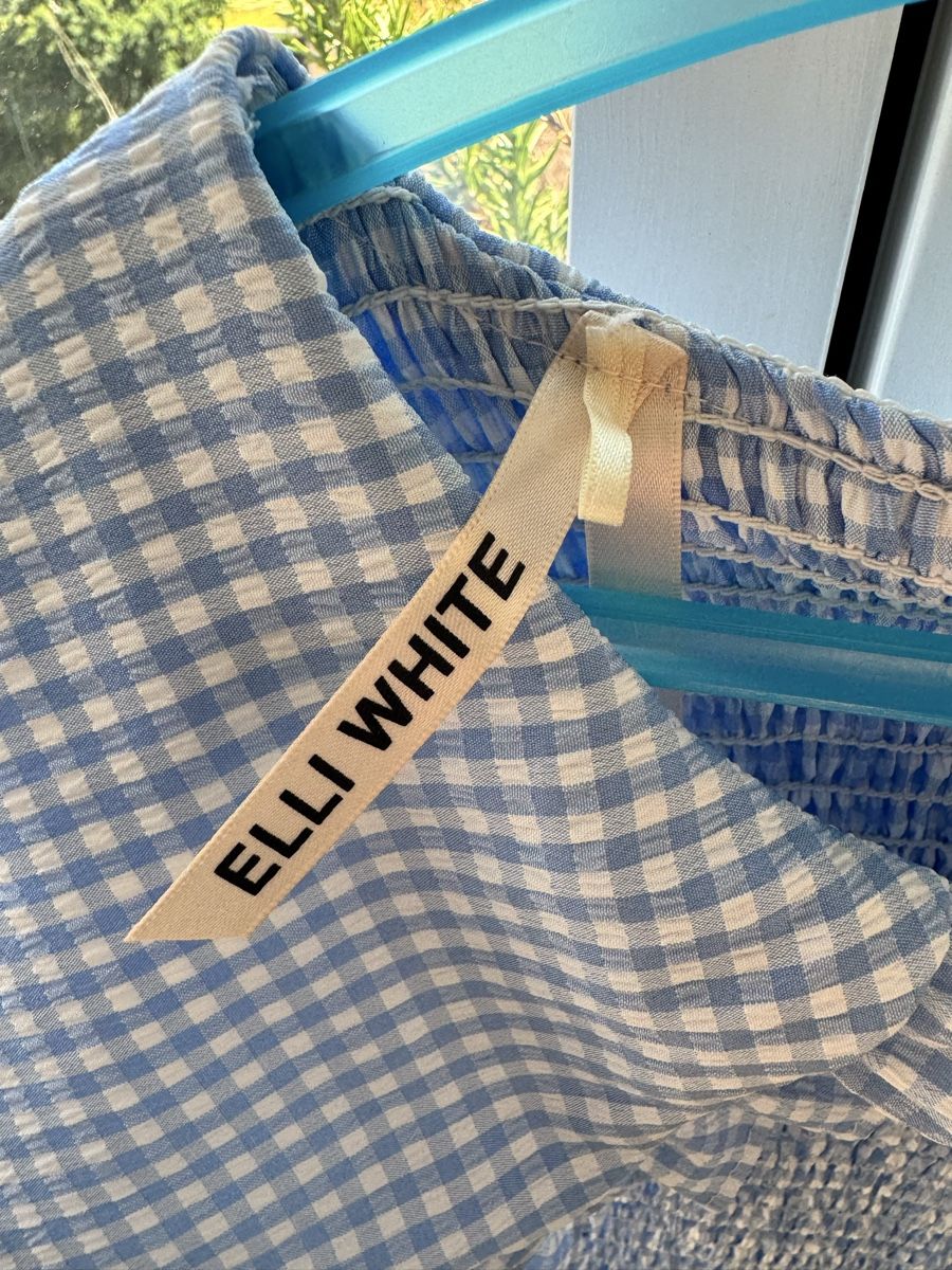 Vestiti: Elli White Dress Blue Gingham Size S – Usato da Umiken venduto da RachelStenders 2