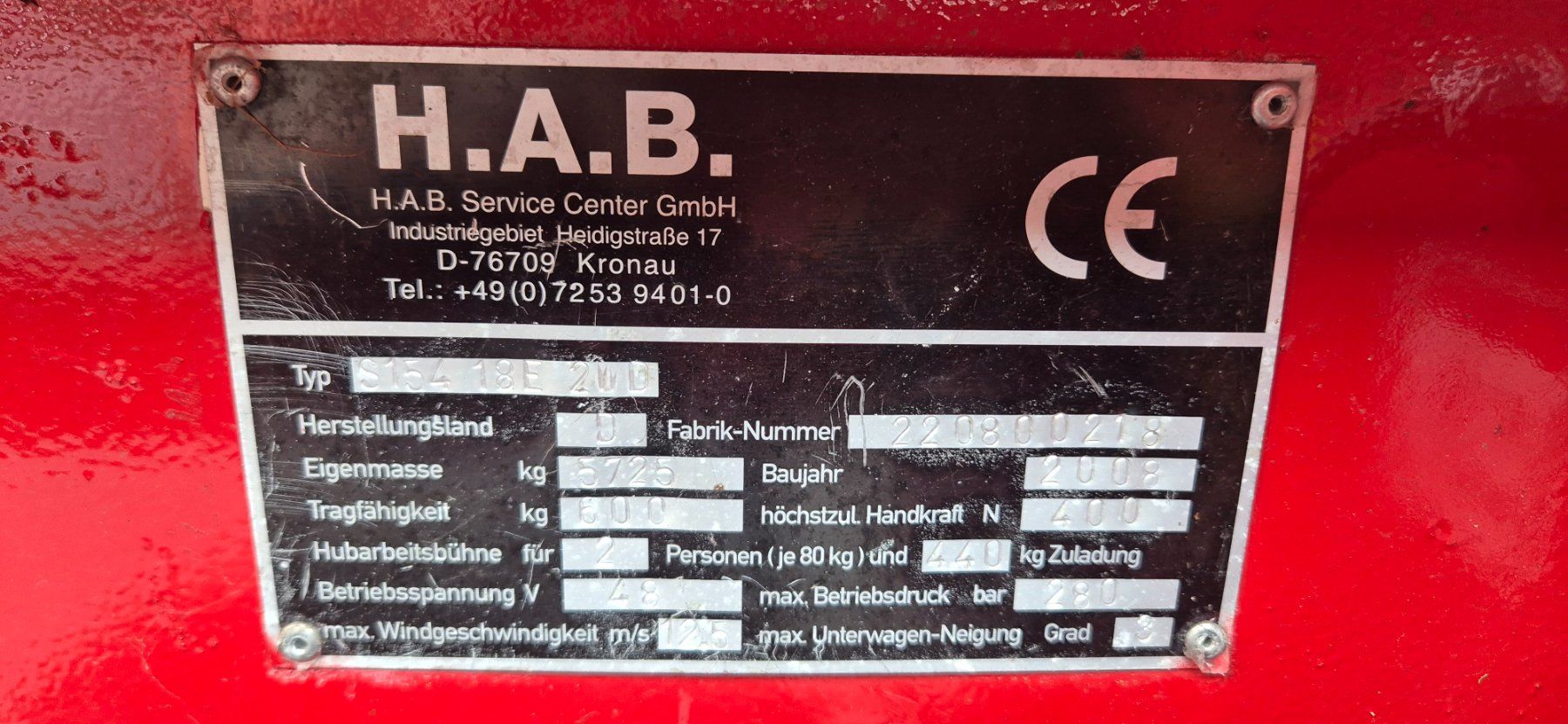 Piattaforme elevatrici & Crick: H.A.B. S154-18E Scherenarbeitsbühne geprüft und bereit – Usato da Ringgenberg BE venduto da mme_776b 9