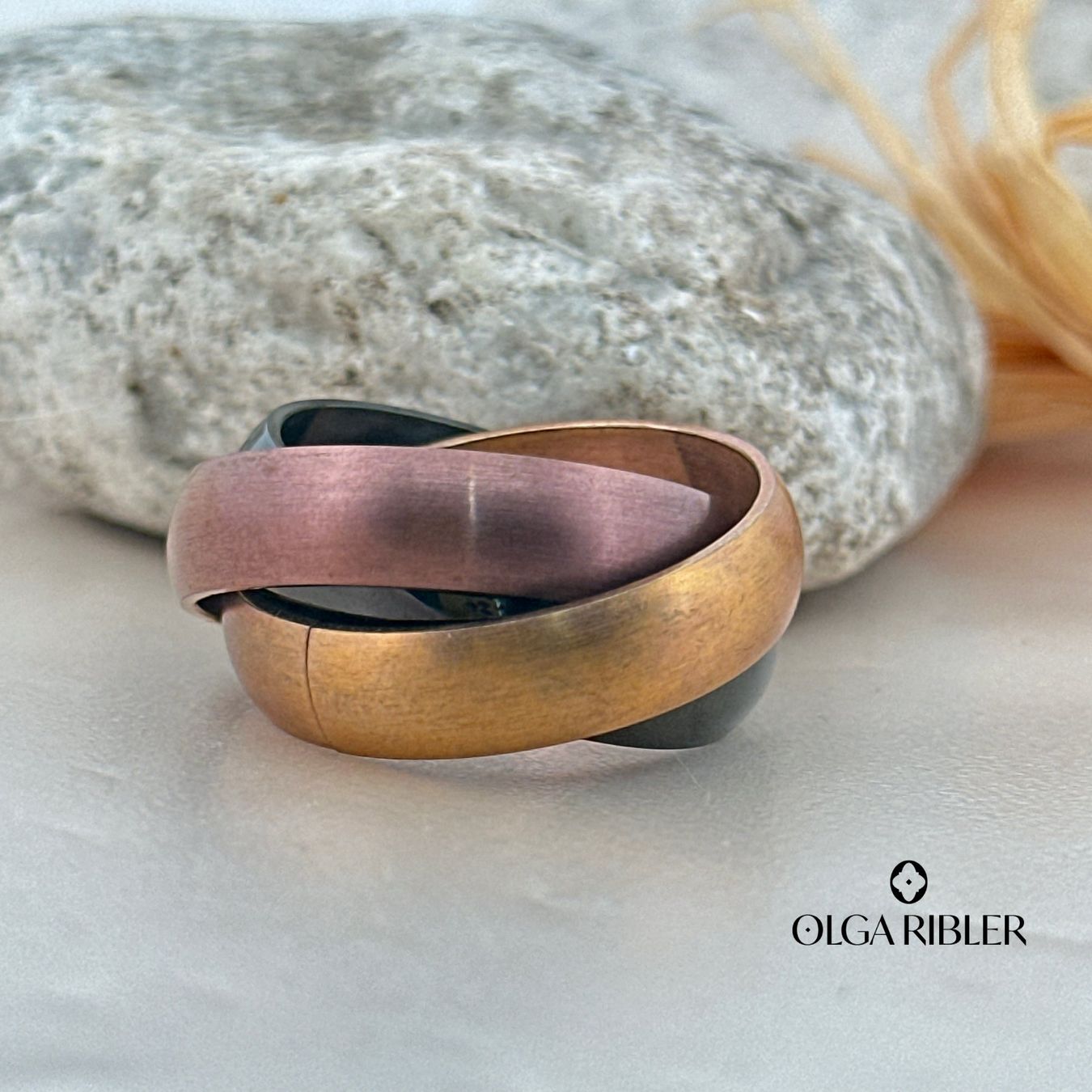 Olga Ribler Ringe: Edelstahl Trinity 10 mm  Ring 3farbig Grösse 60 – Neu (gemäss Beschreibung) aus Luzern von byolgaribleroutlet 4