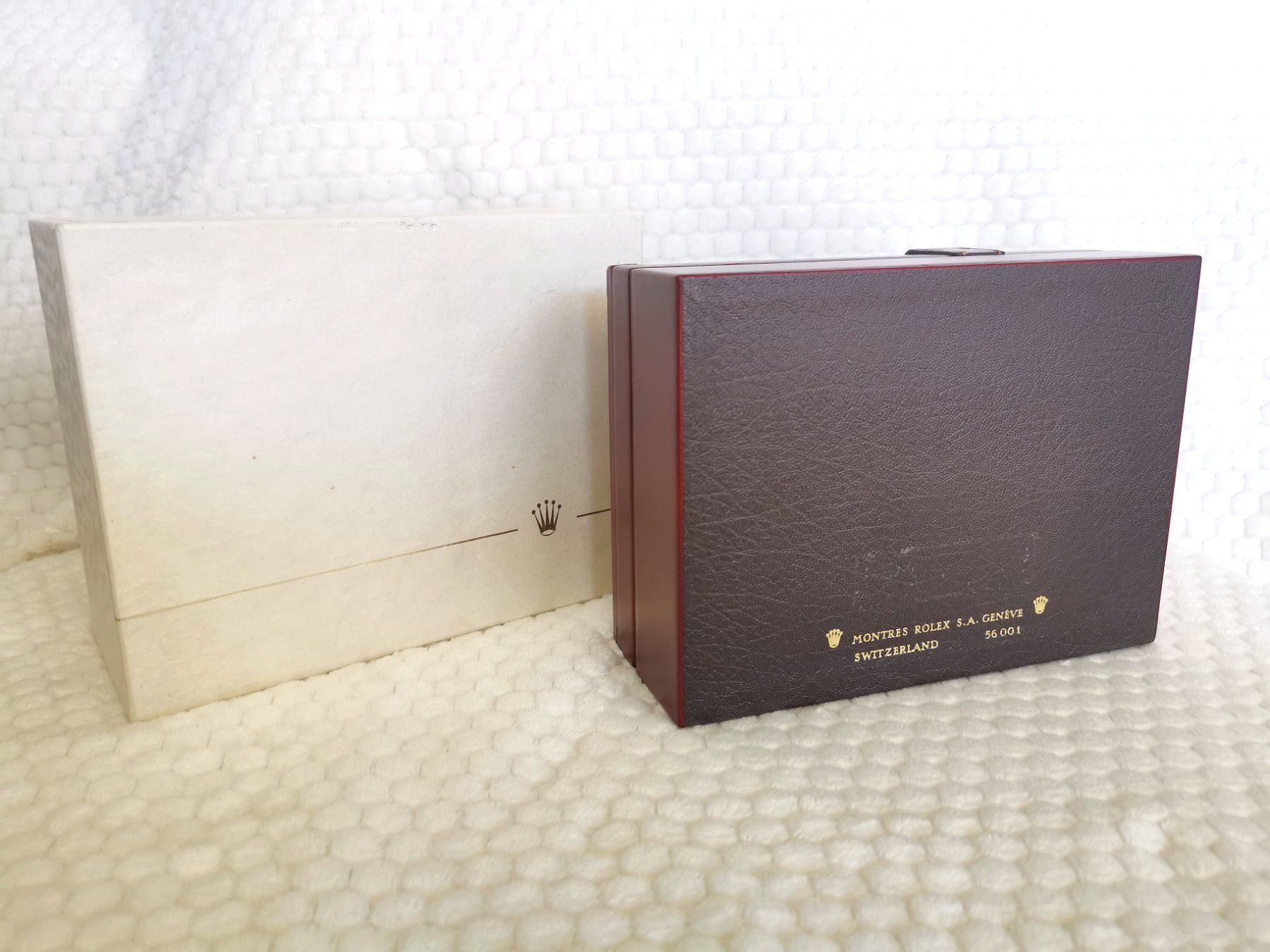 Scatole porta orologi: Original Rolex Leder Box neuwertig ref.56 001 – Nuovo (secondo la descrizione) da Nottwil venduto da Kaufen003 2