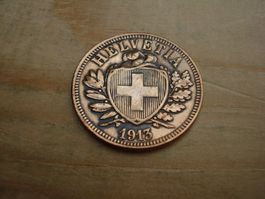 (D1) Départ 1 CHF 2 Rappen 1913