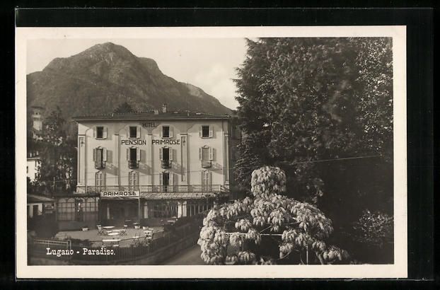 Ansichtskarten: AK Lugano, Paradiso, Pensiopn Primrose – Gebraucht aus Berlin von bartko-reher