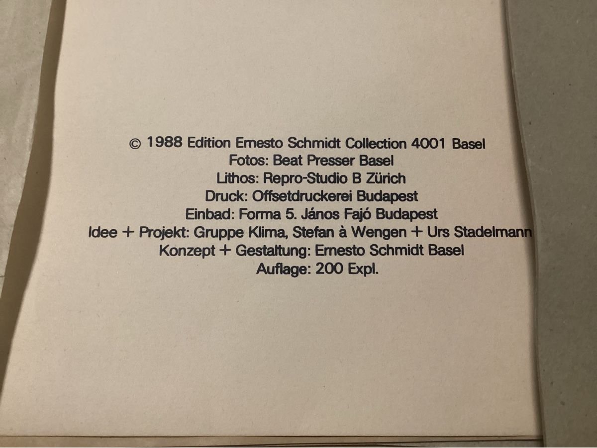 Libri: KUNSTMAPPE LIMITIERT VON URS STADELMANN – Usato da Münchenstein venduto da NoSu98 1