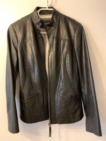 Damen Lederjacke, Gr. 38, aus Lammnappa Leder, schwarz