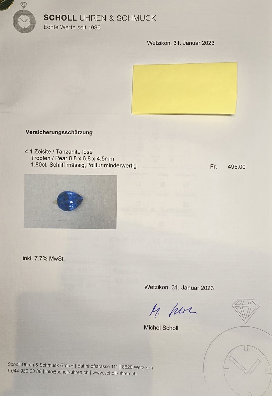 Pietre preziose: Tanzanite Gemstone 1.80ct – Nuovo (secondo la descrizione) da Wetzikon ZH venduto da zed_qz7s 4