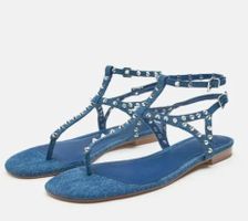 Zara Denim Blue Studded Ash Sandals Sandalen 🩵