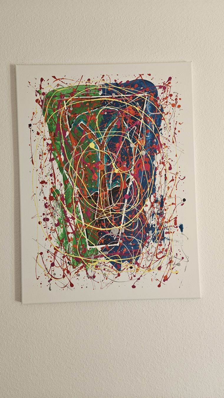 Dipinti: Peinture abstraite moderne sur toile multicolore – Nuovo (secondo la descrizione) da Le Locle venduto da fab_c9hh 1