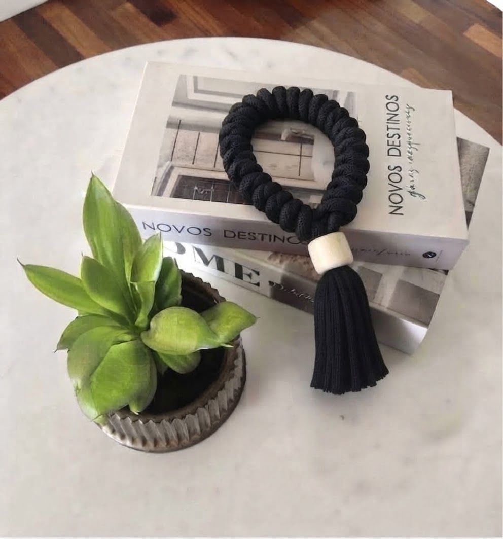 Alle Dekorationen: Deko-Ring Makramee schwarz mit Quaste – Neu und originalverpackt aus Steinhausen von makramee_studio 2