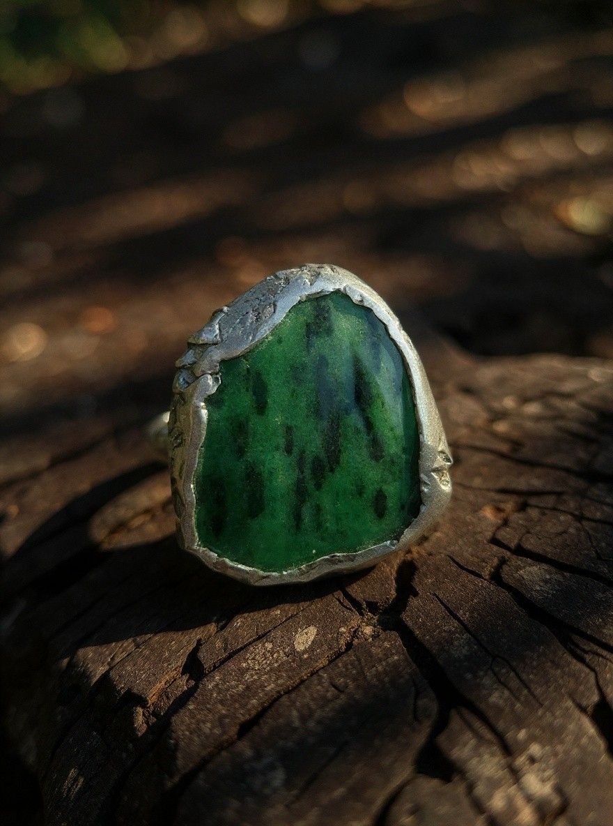 Ringe: Statement-Ring Silber 960 & Rubin-Zoisit. Ringgrösse 65. – Neu und originalverpackt aus Aarau von Schmuckhoehle_MD 4