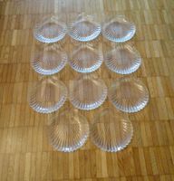 9x Glas Dessertteller, Vorspeisen,