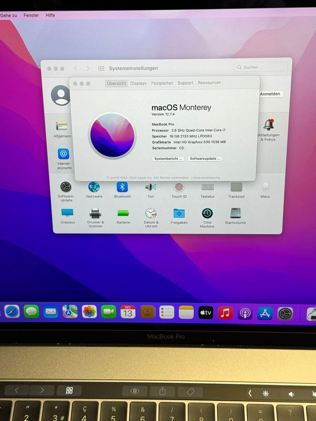 Apple Notebook: Apple MacBook Pro 15" A1707 (Core i7_Touch Bar) – Usato da Sempach venduto da sta_p662 3
