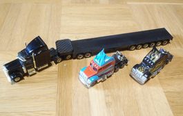 US Truck's 1:87 Peterbilt 3xZugmaschine + 8Achsen-Auflieger