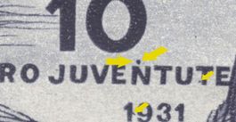 3403E) J58, Abart 3 verschiedene Punkte postfrisch