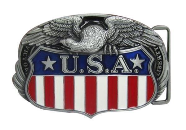 Fibbie per cinture: Metall Gürtelschnalle USA Flag EAGLE – Nuovo e nell'imballaggio originale da Münchwilen TG venduto da ecudos10