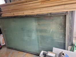 Fensterscheiben mit Metallrahmen, gebraucht