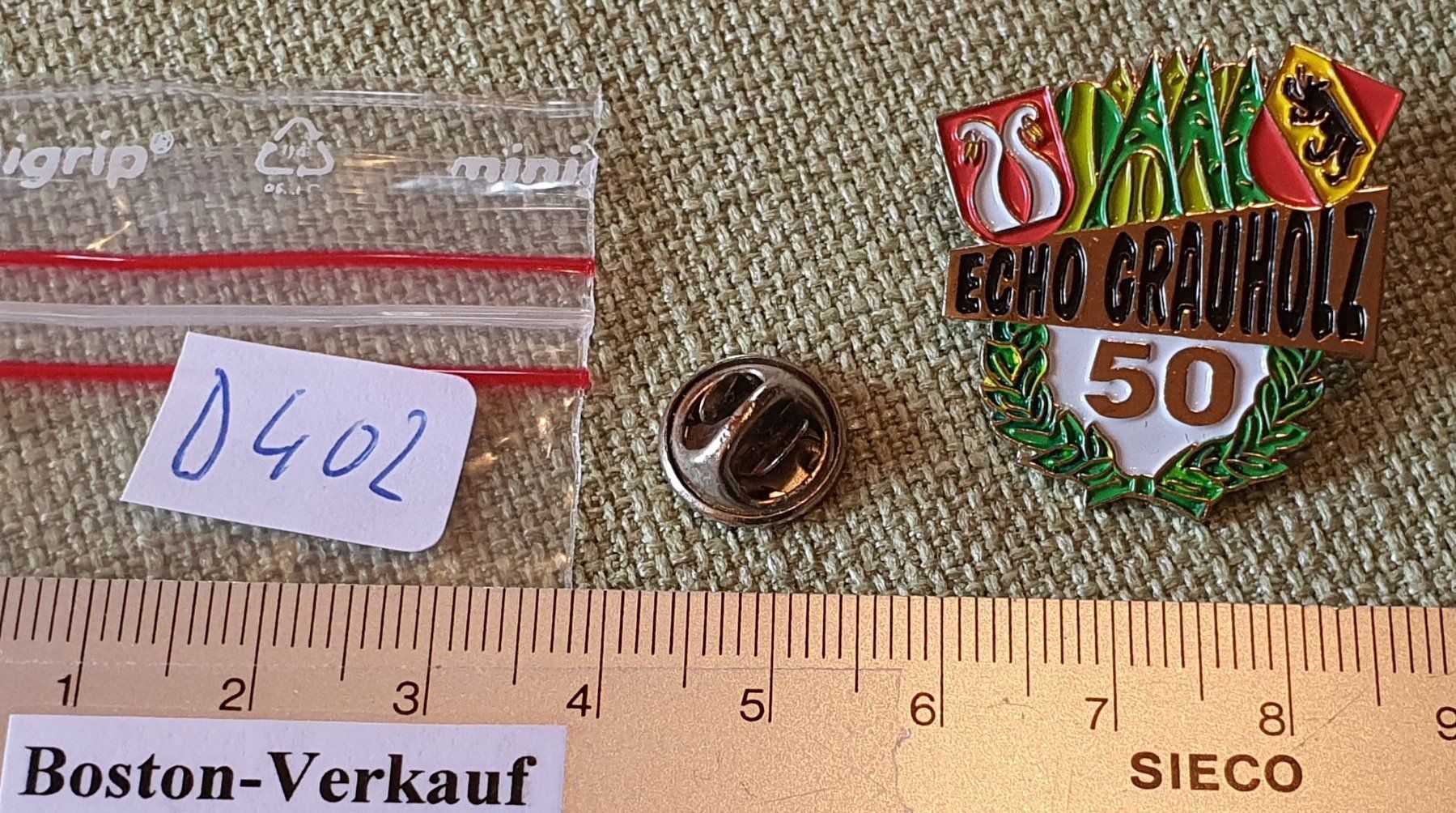 Plaketten & Abzeichen: D402 - Pin Echo Grauholz Bern Svizzera – Gebraucht aus Reinach BL von Boston-Verkauf 2
