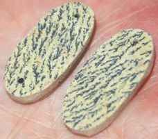 Cabochon Set L-5011 – 1 Paar Psilomelan Dendrit für Ohranhän