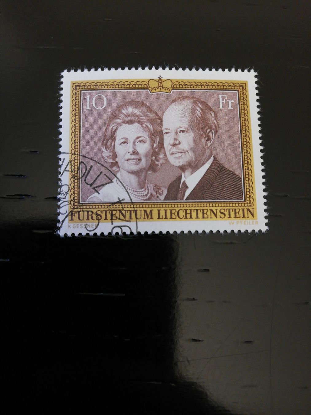 Tutti i francobolli: Liechtenstein 10 Fr. 1974 gestempelt – Usato da zumikon venduto da lotegrandote