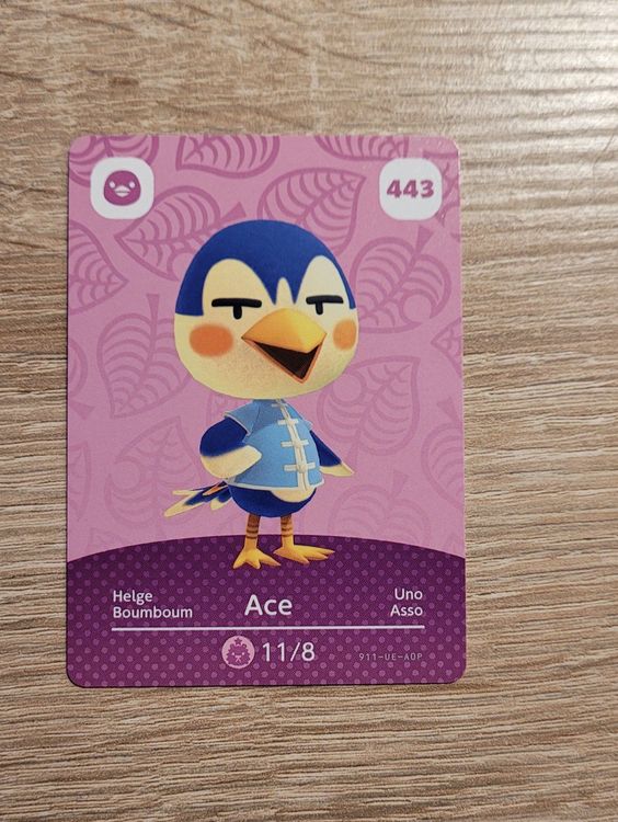 Carte Amiibo Animal Crossing 020 Curt Série 1 Neuf