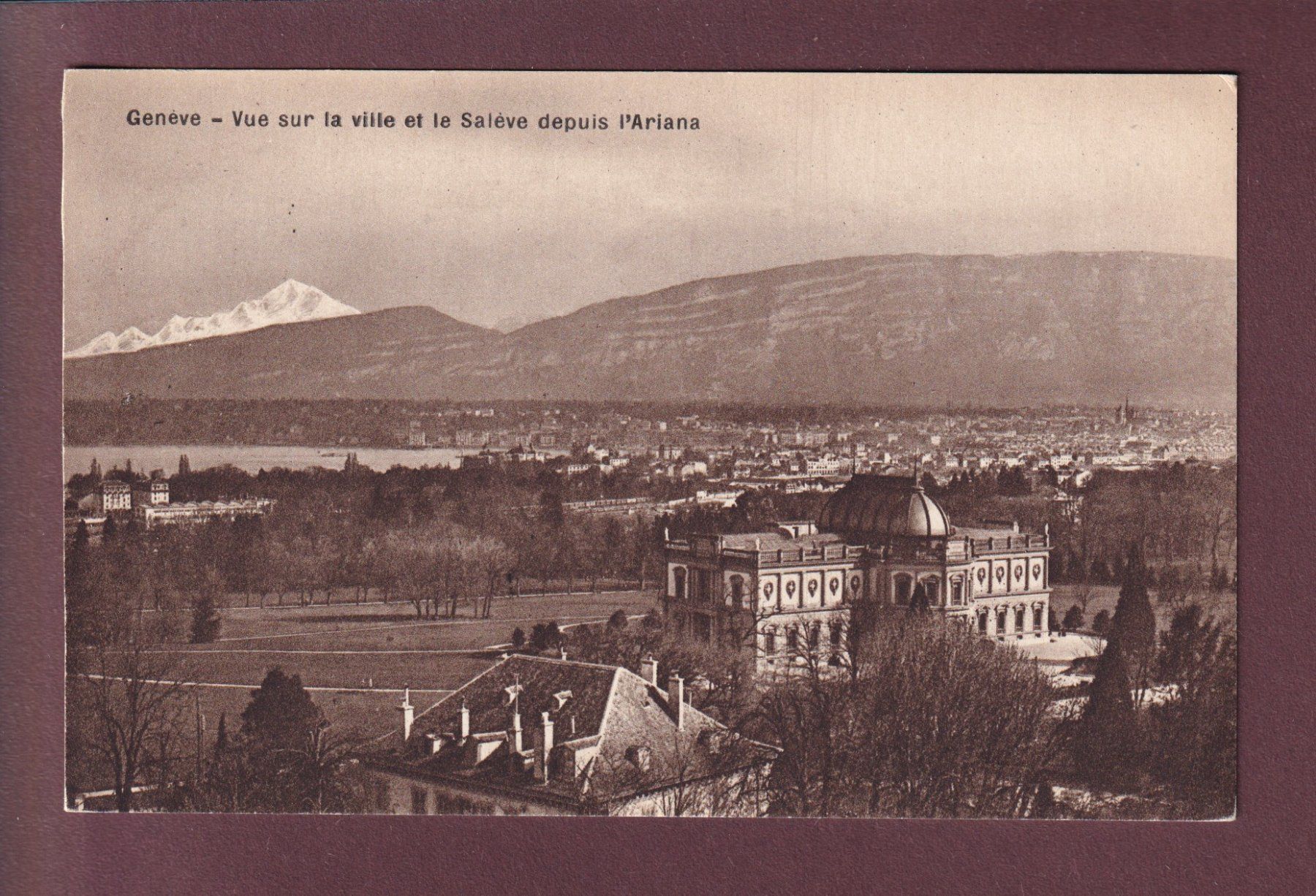 Cartoline postali: GENEVE depuis l'Ariana – Usato da Pully venduto da nicecards
