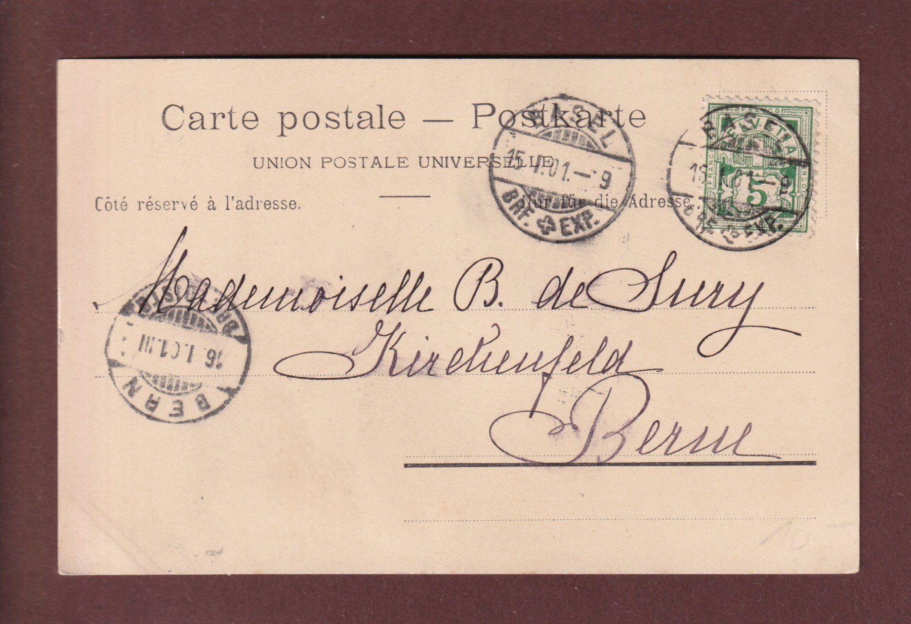 Cartoline postali: BASEL - Spalentor - 1901CPN – Usato da Pully venduto da nicecards 1
