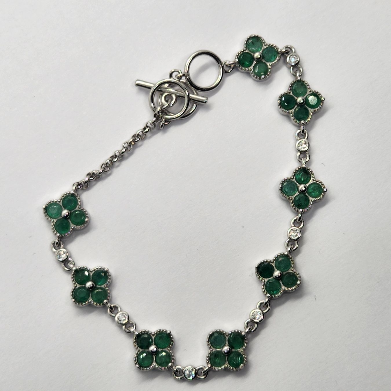 Bracciali & Braccialetti: Echtes Smaragd Armband 925er Silber 15-18cm – Usato da St. Gallen venduto da GIULESGG 3