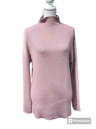 Rollkragenpullover in Rosa, Gr. M