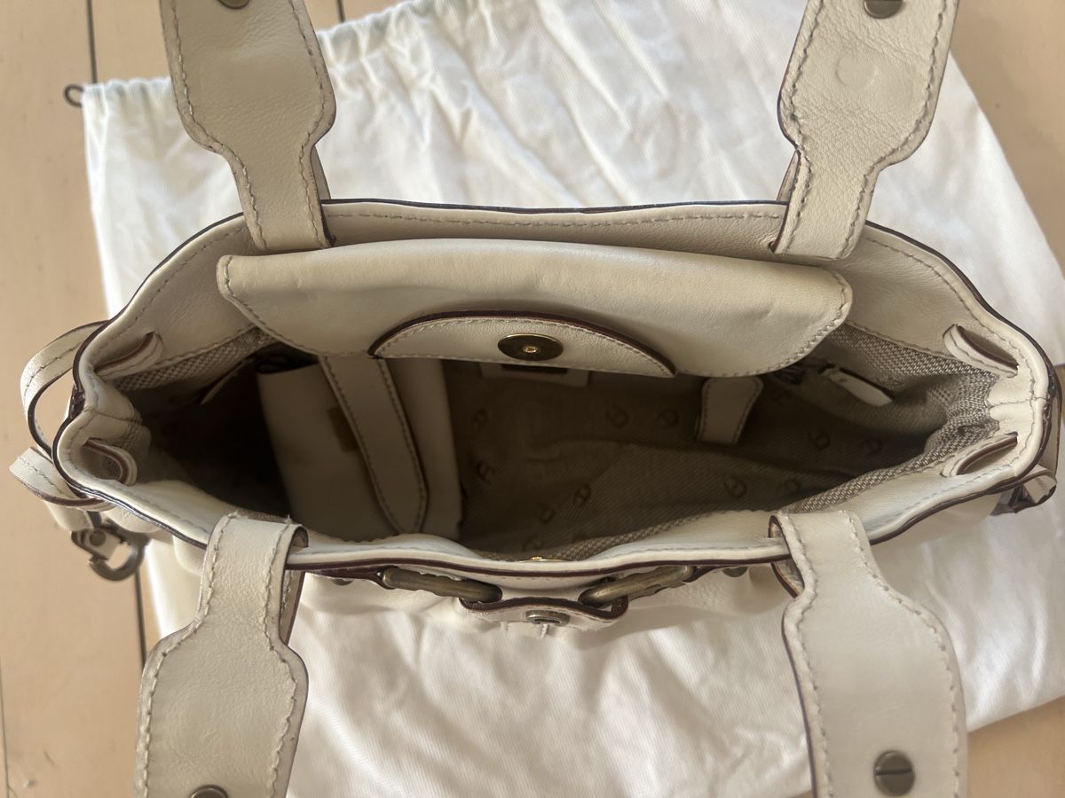 Aigner Borse da donna: Aigner Handtasche Beige/Creme echt Leder – Usato da Illnau venduto da evelineundamelie 3