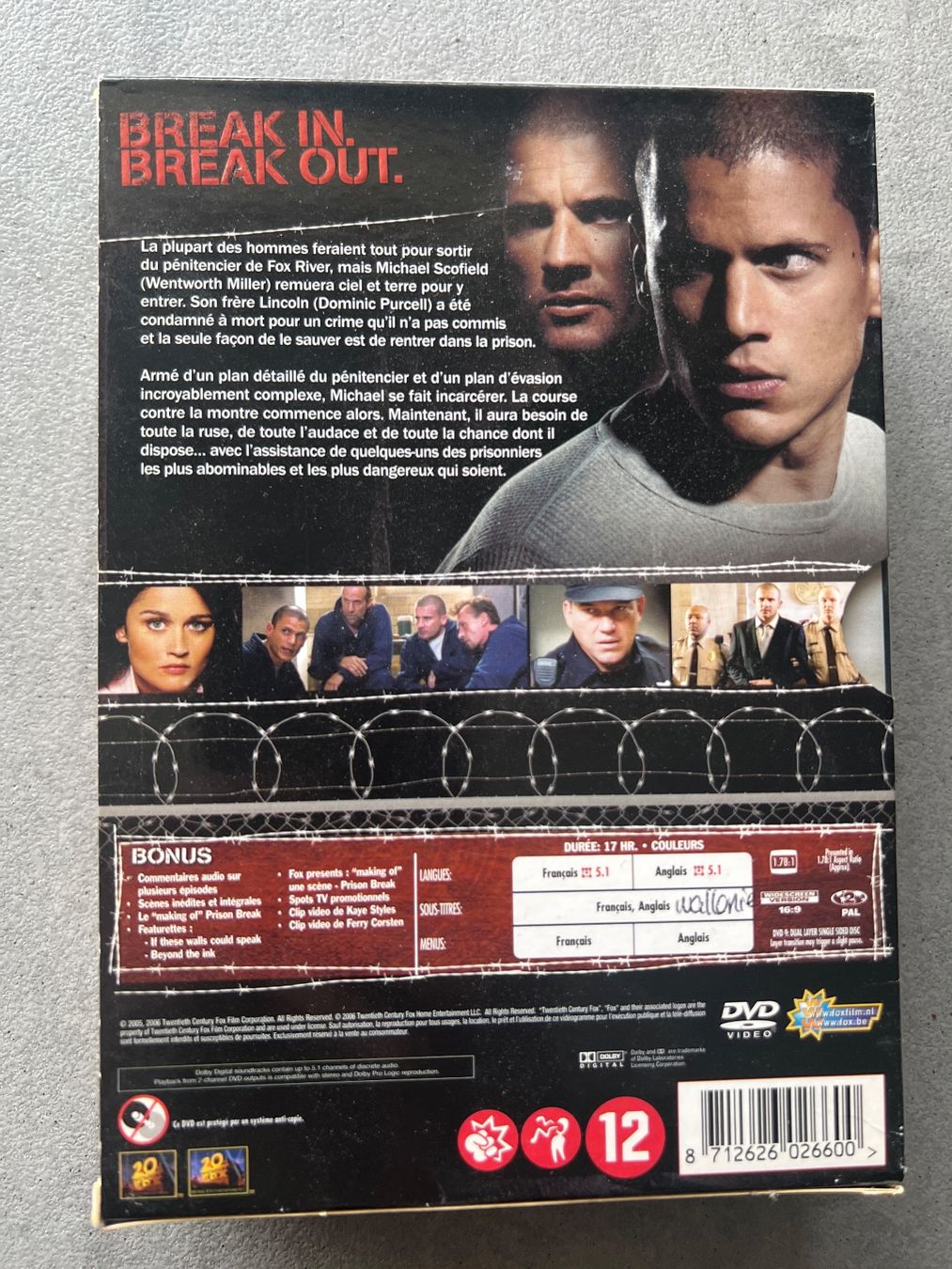 Tutti i DVDs: Prison break saison 1 intégrale 6dvd – Usato da Bouveret venduto da Feelgoodtrading 1