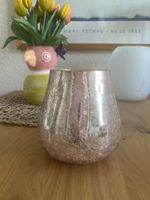 Kerzenlicht, Teelichtglas pastellrosa