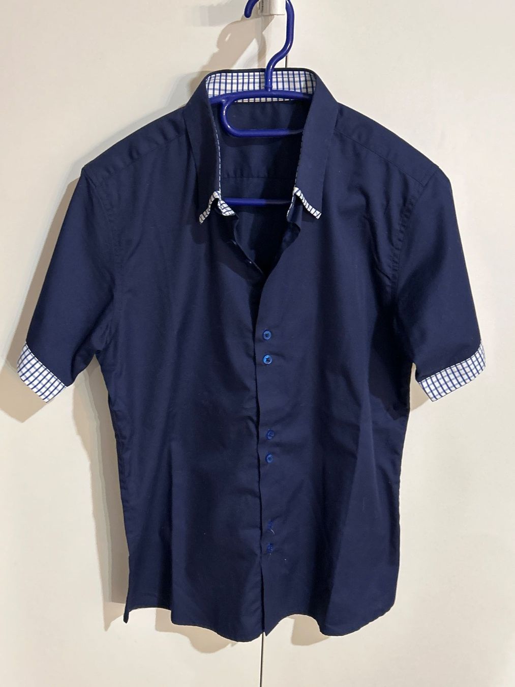 Camicie: Herren Kurzarmhemd blau – Usato da Brunnen venduto da Nala2929 1
