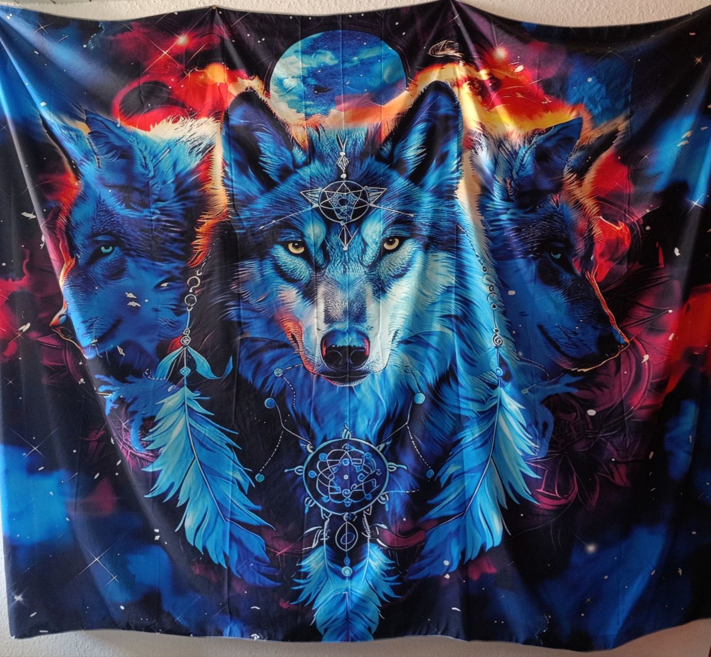 Tapis: XXL Wandteppich "Wolf" 🐺 | ca. 220x180 cm – D'occasion à Frenkendorf par Kauf_Mich_Doch 1
