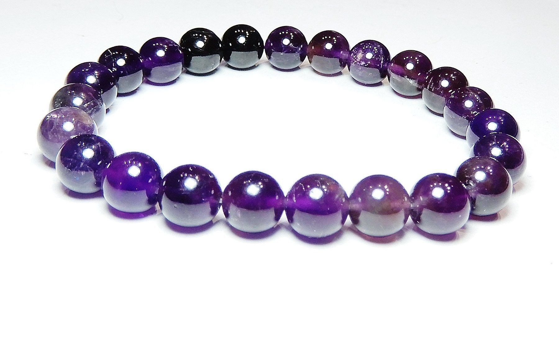 Bracciali & Braccialetti: Schönes Amethyst Stretch Armband 8mm Perlen – Nuovo (secondo la descrizione) da Müllheim Dorf venduto da GUENI01 1