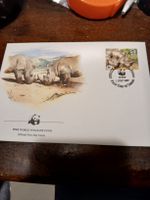 Swaziland WWF 1987 Premier jour Rhino blanc - Rare!
