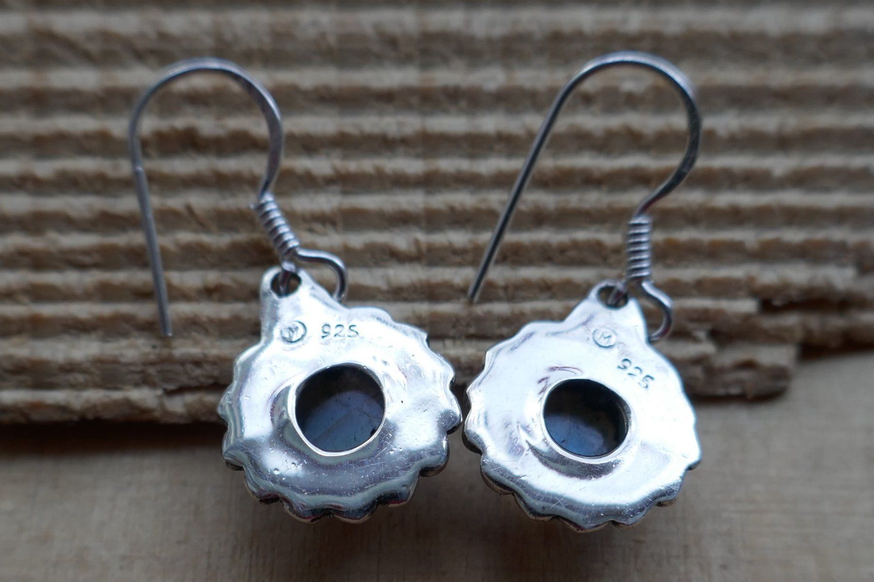 Boucles d'oreille: Ohrhänger in Silber mit Labradorit – Neuf (Voir description) à Arboldswil par estrella925 2