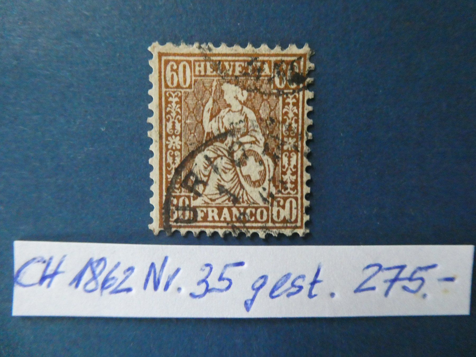 Tutti i francobolli: CH 1862 Nr. 35 gestempelt – Usato da Lausen venduto da Herbamare01