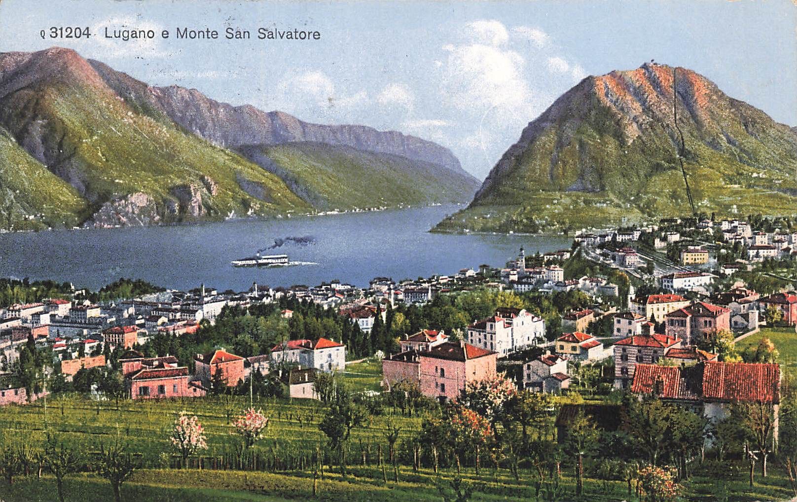 Ansichtskarten: Lugano – Gebraucht aus Biasca von Blenio71