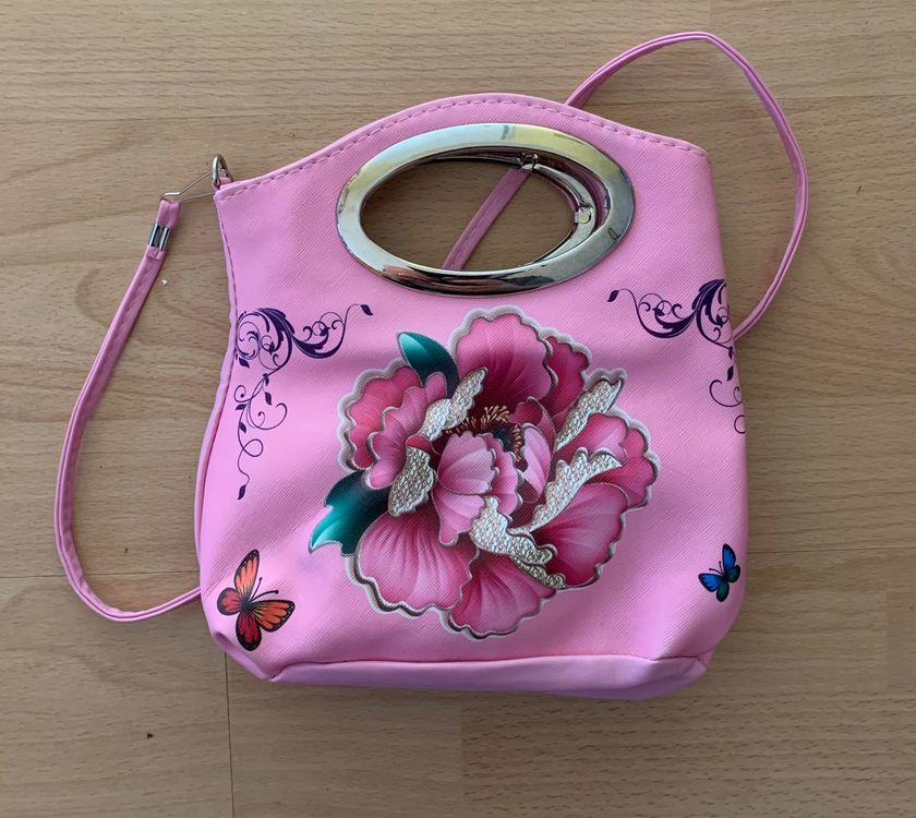 OVDGWC Plüsch Umhängetasche Für Mädchen - Bunte Gestreifte Kinderhandtasche